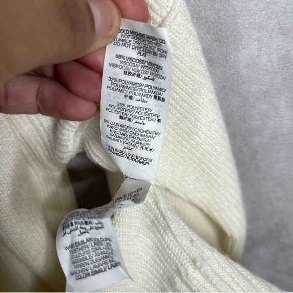 Sweaty Betty  Embrace Cashmere Blend Long Line Cardigan In Ivory Women's Sz S - Picture 5 of 8